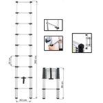 LJESTVE ALUMINIJSKE TELESKOPSKE 2,60 m