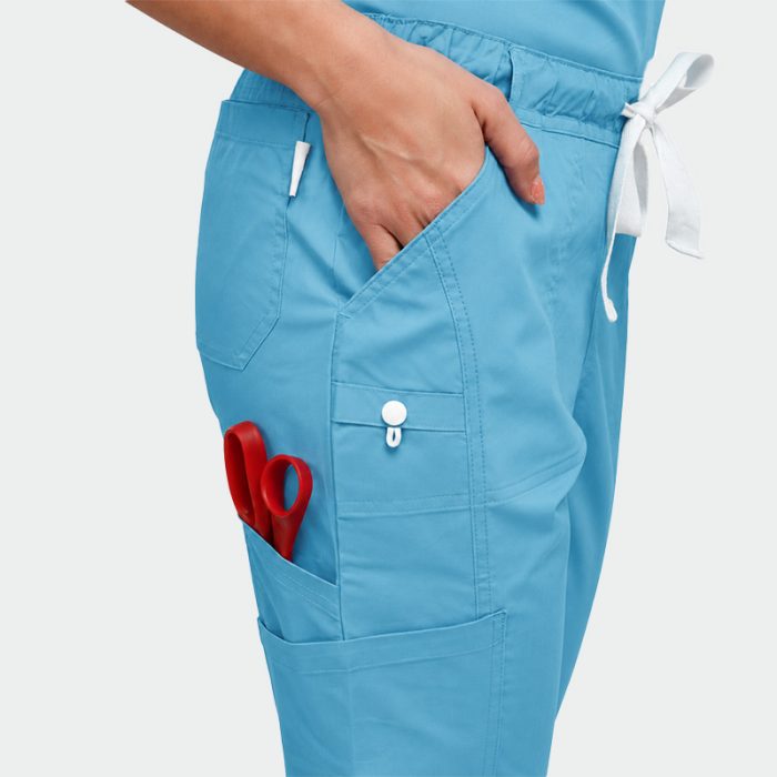 DANTE ženske medicinske hlače – Azurno plava - Image 3