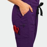 DANTE ženske medicinske hlače – Ljubičasta - Image 3