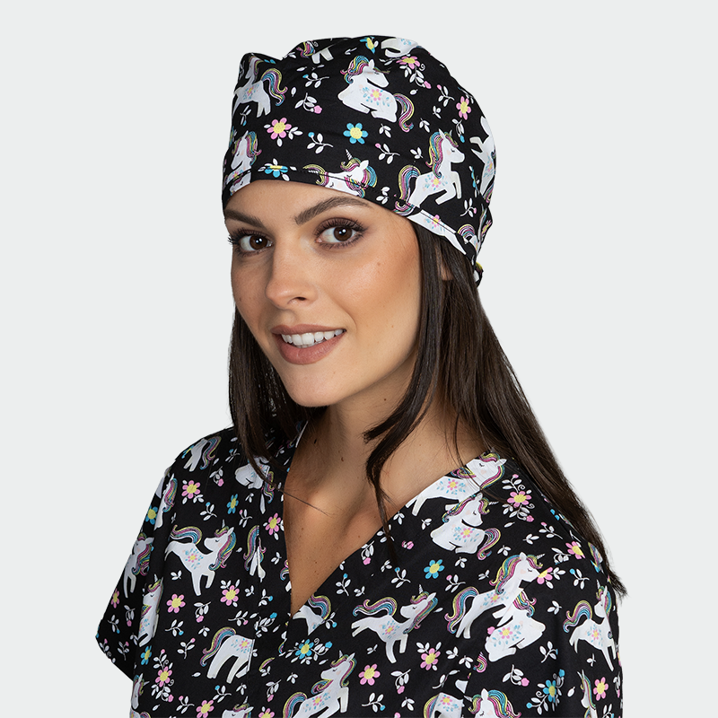 470283-adriana-flower-unicorns-1 ADRIANA medicinska kapa – Flover Unicorns - Image 1