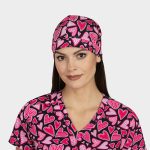 MODENA medicinska kapa – Pink Hearts