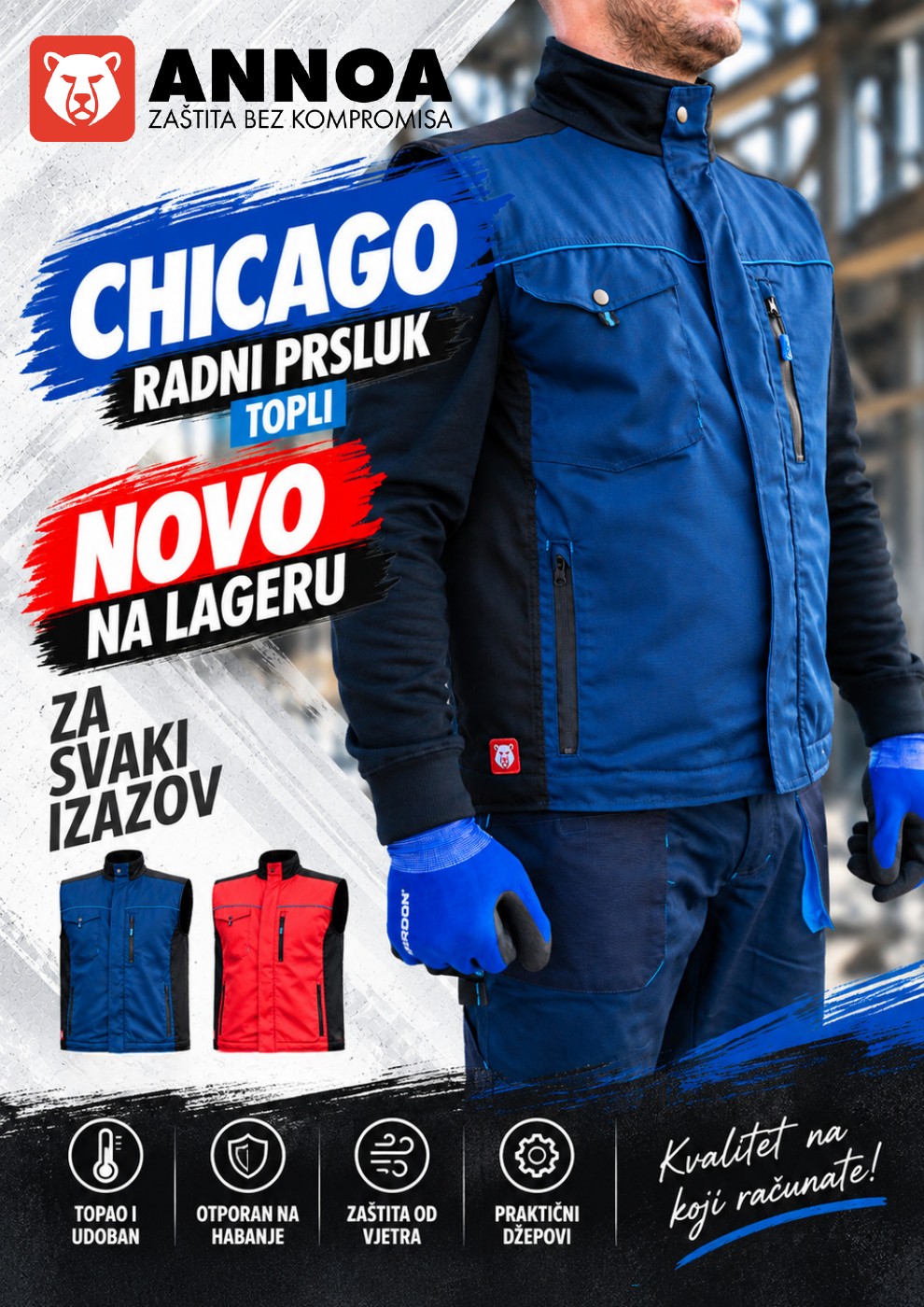 ANNOA Prsluk CHICAGO – naslovnica promotivnog letka