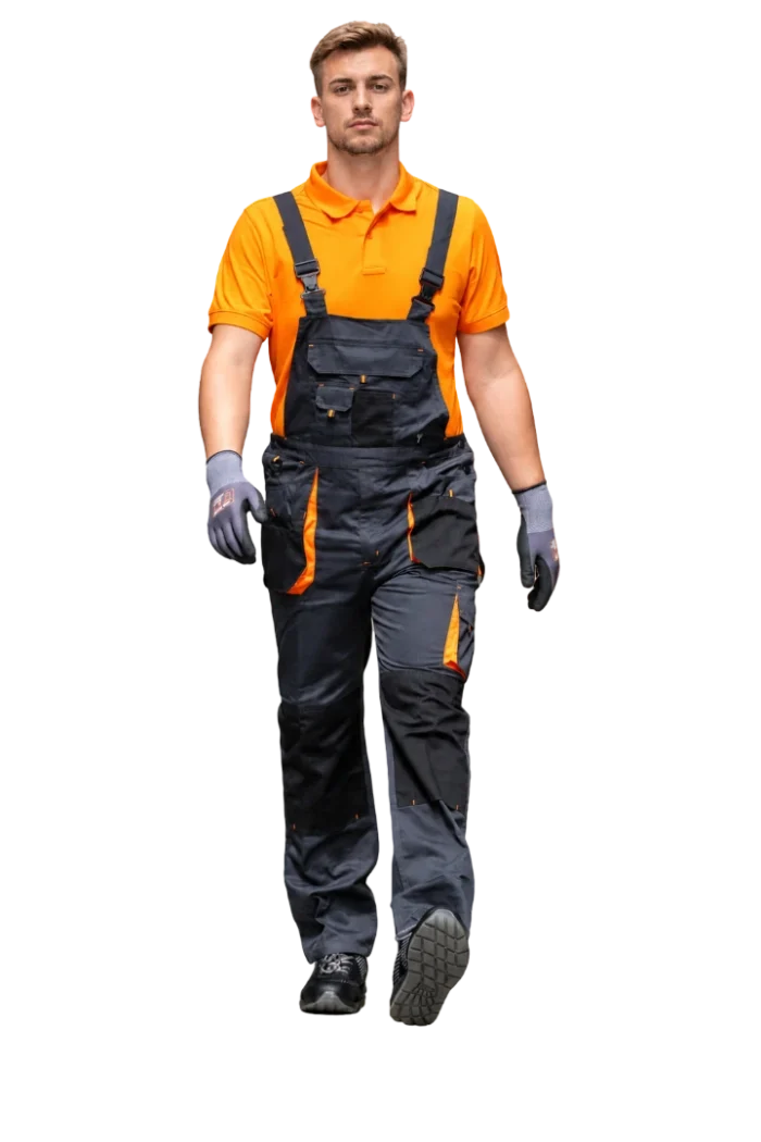 HAMMER EXPERT S1st radne hlače na tregere – Tamnosive - Image 2