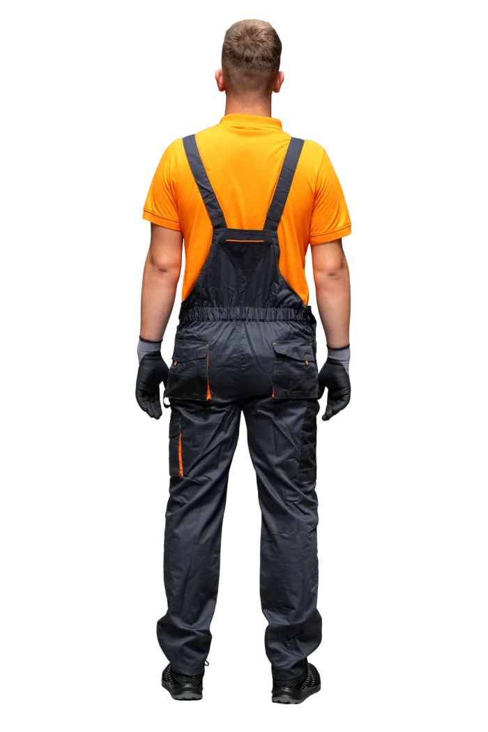 HAMMER EXPERT S1st radne hlače na tregere – Tamnosive - Image 5