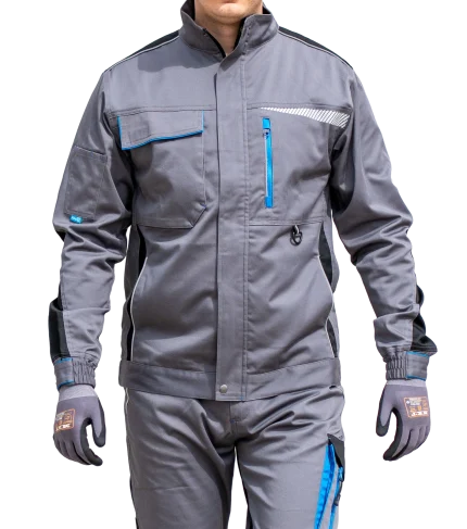 Siva/crna s plavim detaljima