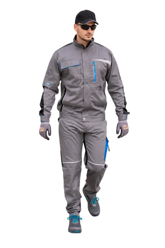 NO LIMITS FLEXY radne hlače – Siva/crna - Image 5